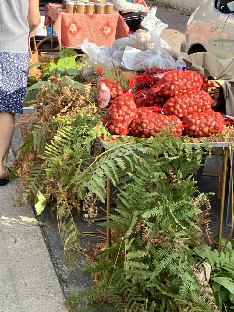 Chestnuts for sale at a French market
