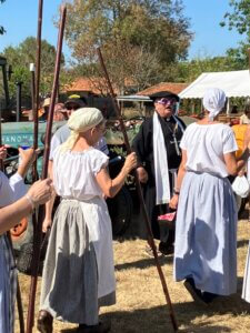 Traditional French costume at Parcoul village festival